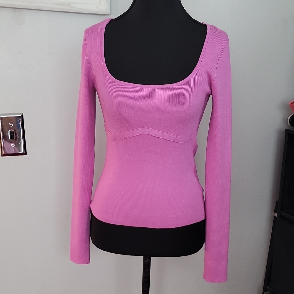 Pink Rose Fuchsia Long Sleeve Top